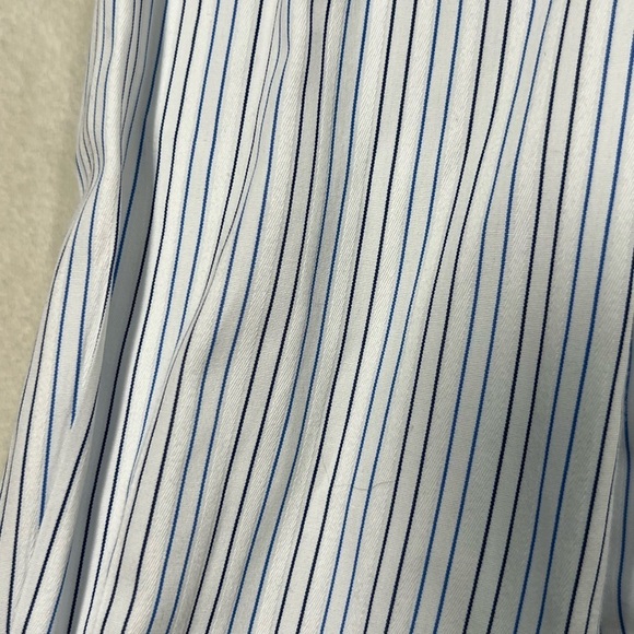 Thomas Pink 15.5-36 Savile Row French Cuff Navy Stripe Spread Collar Shirt EUC - Picture 5 of 12